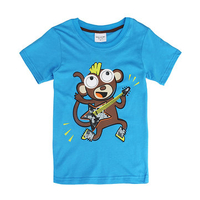 Children Boy Monkey Pure Cotton Short Sleeve T-shirt Top