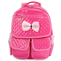 Children Girls PU Leather Backpack Cute Outdoor Travel School Bag for Grade 1-3 Students
