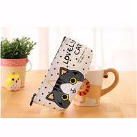 Children Lovely Cartoon Cat Pencil Case Box Pen Stationary Storage Bag