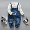 Children Two Pieces Round Neck Top Strap Jumpsuits Suit