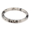 China Hsiuyen Jade Bracelet Nephrite Oblate Grey Pattern Women Bracelet