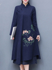Chinese Style Casual Loose Women Two Layer Dresses