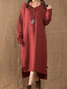 Chinese Style Solid Color Dress