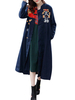 Chinese Style Women Embroidered Plate Buckles Long Sleeve Coats