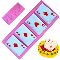 Chocolate Cake Mold Decorating Baking Mould Poker Shape Fondant Silicone Molds