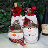 Christmas decorations Santa Claus bags red wine bag tableware decorative items