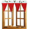 Christmas Door Window Drape Curtain Decorative Party Home Shop Decoration