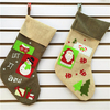 Christmas Gift Santa Snowman Pattern Socks Bags Claus Linen Hanging Stockings