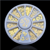 Christmas Golden Nail Art Stickers Tips Manicure DIY Decoration Round Wheel