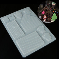 Christmas House Cake Mold Chocolate Baking Mould Pudding Jelly DIY Decor Tool