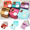 Christmas Iron Tin Gift Box Bear Pattern Birthday Wedding Party Favor Jewelry Storage Card Case Holder