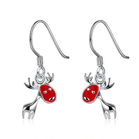 Christmas Jewelry Earrings Simple Alloy Oil Drip Tree Elk Earrings