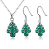 Christmas Jewelry Set Christmas Tree Oil Drip Earrings Necklace Kit