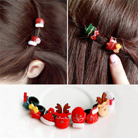 Christmas Mini Crab Hair Clip Cartoon Hair Claws Hair Ornaments Women Hair Accessories