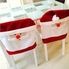 Christmas Santa Claus Red Hat Christmas Chair Cover Dinner Table Decor