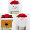 Christmas Santa Claus Snowmen Deer Chair Back Cover Party Festival Decor