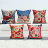 Christmas Santa Cotton Linen Pillow Case Cushion Cover
