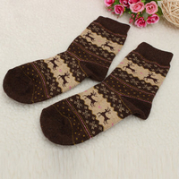 Christmas Snowflake Deer Keep Warm Socks