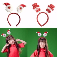 Christmas Snowman Head Santa Claus Headband Hair Hoop Christmas Decorations