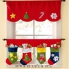Christmas Sock Xmas Window Curtain Party Banner