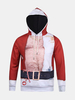 Christmas Theme Funny Santa Printing Front Pocket Casual Sport Hoodies