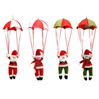 Christmas Tree Santa Claus Snowman Hanging Ornament Parachute Home Party Deocr