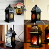 Classic Moroccan Style Glass Candle Holder Iron Candlestick Hanging Light Home Wedding Decor