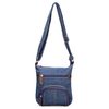 Classical Blue Denim Crossbody Bag