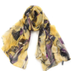 Classical Ink Hand-Painted Begonia Flower Printed Scarf Shawl