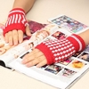 Classical Screen Touch Half Fingerless Gloves Woolen Knitted Pineapple Wrist Gloves