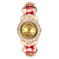 Cloisonne Luxury Watch Flower Bow Knot Rhinestone Crystal Women Watch