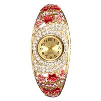 Cloisonne Women Watch Luxury Rhinestone Flower Watch