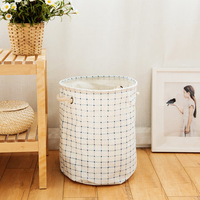 Cloth Storage Basket Waterproof Foldable Cotton Linen Washing Clothes Laundry Box Organizer