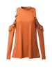 Cold shoulder Flouncing Stand Collar Long Sleeve Women T-shirt