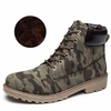 Color Match Ankle Lace Up Kight Casual Fur Lining Flat Boots