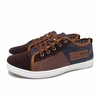 Color Match Denim Canvas Lace Up British Style Casual Sport Shoes