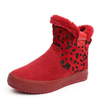 Color Match Faux Fur Lining Zipper Ankle Short Warm Boots