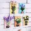 Color Wood Board Simulation Flower Ornament Wall Living Room Cafe Artificial Fake Flower Home Decor