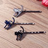 Colorful Enamel Cat Crystal Star Hairpins A-1306