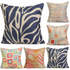 Colorful Geometric Cotton Linen Throw Pillow Cases Home Sofa Cushion Cover