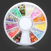 Colorful Hollow Cross DIY Nail Art Decoration Round Wheel