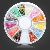 Colorful Hollow Cross DIY Nail Art Decoration Round Wheel