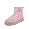 Colorful Knitting Weave Soft Fur Lining Ankle Snow Boots