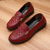 Colorful Paillette Slip On Pu Metal Flat Soft Shoes
