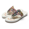 Colorful Rhinestone Bohemia Flat Embroidery Sandals For Women
