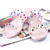 Colorful Rivet Peep Toe Transparetn Beach Casual Sandals