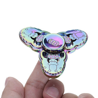 Colorful Tri-Spinner Monkey Coins Hand Shape Fidget Hand Spinner EDC Reduce Stress Toys