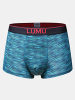 Colour Small Stripes Soft Breathable Underwear Ice Silk High Elastic Boxers for Men