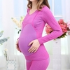 Comfort Seamless Soft Maternity Thermal Side Open Nursing Keep Warm Sleepwear Sets For Women