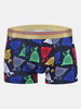 Comfortable Breathable U Convex Pouch Printing Boxers Ice Silk Underwear For Men